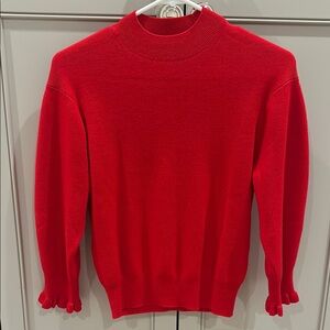Madewell red merino wool sweater